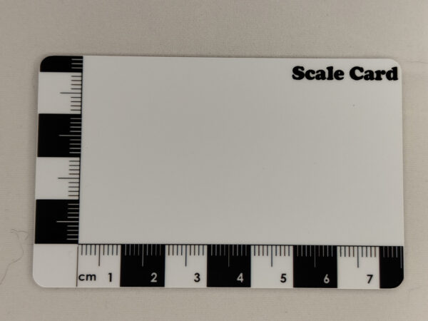 Finds Scale Card customisable with text and an image