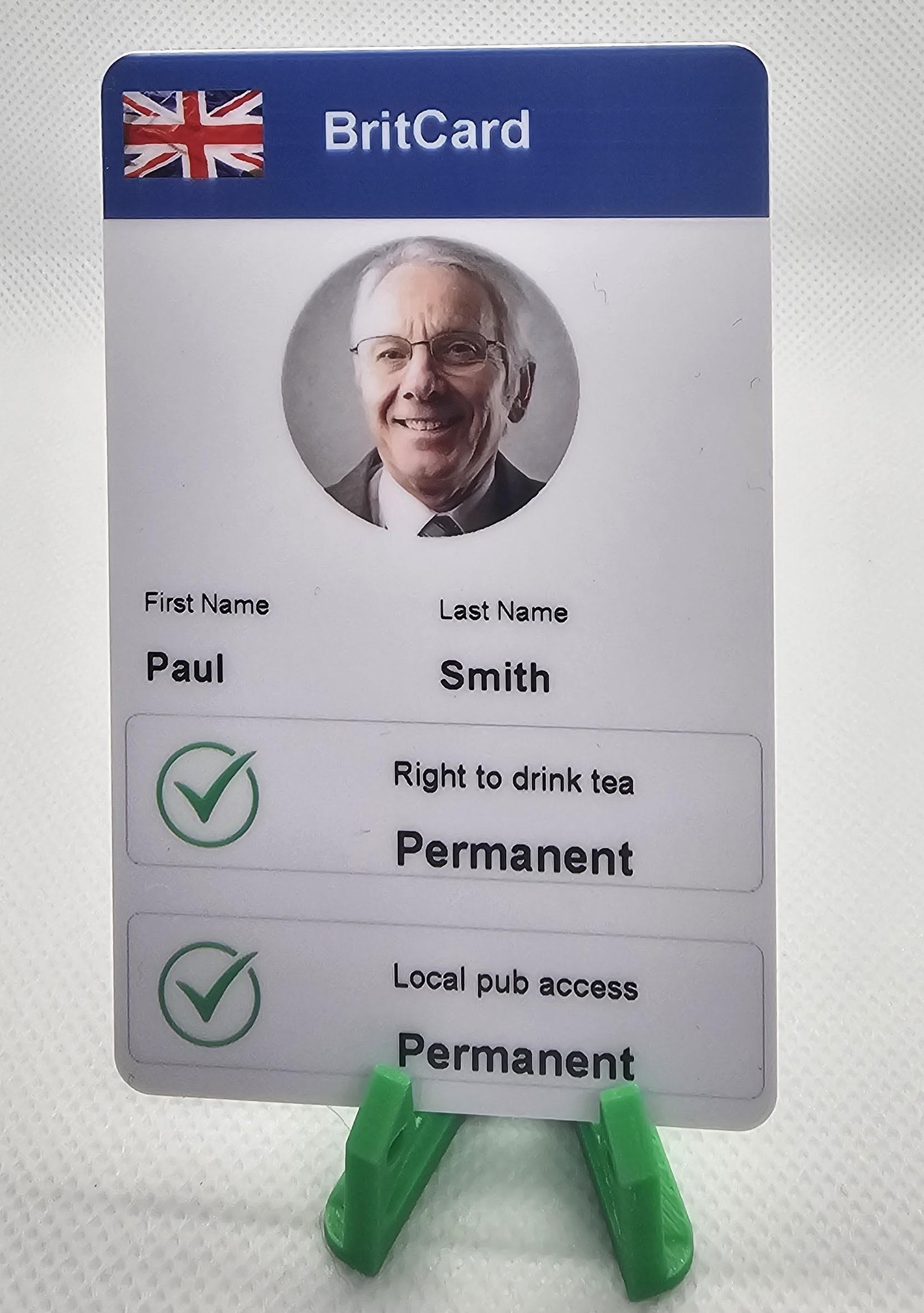 BritCard Non-Digital ID card | Joke Card UK - Image 2