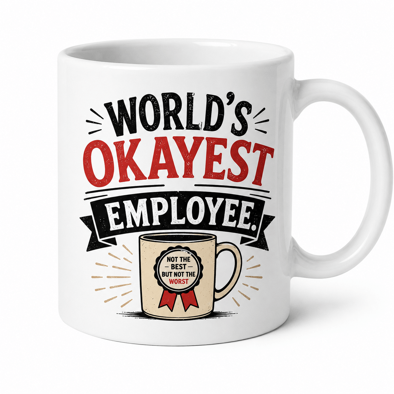 Worlds Okayest Employee Mug - Image 2